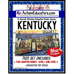 KENTUCKY State Symbols ADAPTED BOOK for Special Education and Autism